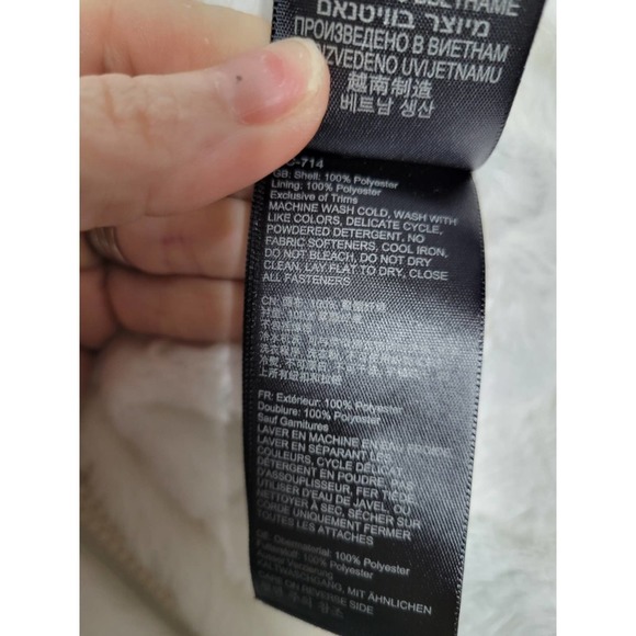 Marmot Reversible Zoey Vest Jacket White Hooded Full Zip Silken And Fleece SZ S - Picture 9 of 9